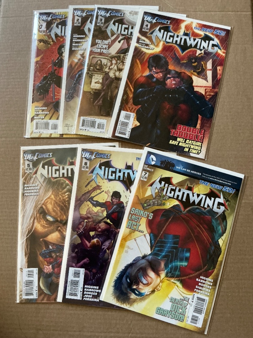 DC Comics NightWing Lot #1-7 The New 52! 2011